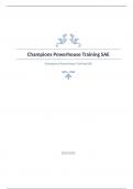 Champions Powerhouse Training SAE Question and answers already passed 