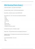 NSU Nursing Pharm Exam 1 Questions And Answers Graded A+