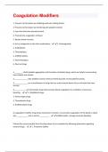 Coagulation Modifiers Questions And Answers Graded A+