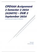 CPD1501 Assignment 2 Semester 2 2024 (623079) - DUE 2 September 2024