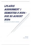 LPL4805 Assignment 1 Semester 2 2024 - DUE 20 August 2024