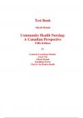 Test Bank for Community Health Nursing A Canadian Perspective 5th Edition By Lynnette Leeseberg Stamler, Lucia Yiu,  Aliyah Dosani, Josephine Etowa, Cheryl van Daalen-Smith (All Chapters, 100% Original Verified, A+ Grade)