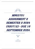 MNG3701 Assignment 2 Semester 2 2024 (620712) - DUE 16 September 2024