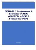 CPD1501 Assignment 2 Semester 2 2024 (623079) - DUE 2 September 2024