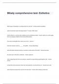 Milady Comprehensive Test Questions and Correct Answers- Esthetics