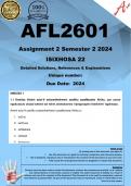 AFL2601 Assignment 22 (ISIXHOSA COMPLETE ANSWERS) Semester 2 2024