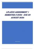 LPL4805 Assignment 1 Semester 2 2024 - DUE 20 August 2024