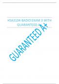 HSA3104-BADIO EXAM 3 WITH GUARANTEED A+