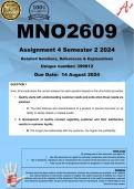 MNO2609 Assignment 5 (COMPLETE ANSWERS) Semester 2 2024 (399812) - DUE 19 July 2024 