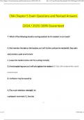 CNA Chapter 5 Exam Questions and Revised Answers (2024 / 2025) 100% Guarantee Pass