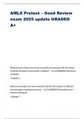 AMLS Pretest – Good Review exam 2025 update GRADED A+