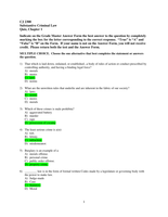 CJ2300 Substantive Criminal Law Chapter 1 Quiz