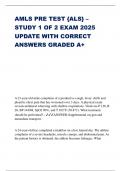 AMLS PRE TEST {ALS} – STUDY 1 OF 2 EXAM 2025 UPDATE WITH CORRECT ANSWERS GRADED A+