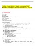 NU 518-Comprehensive Health Assessment SOAP Jennifer Collier-V2-2023-2024 Questions And Answers.