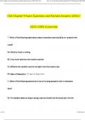 CNA Chapter 9 Exam Questions and Revised Answers (2024 / 2025) 100% Guarantee Pass