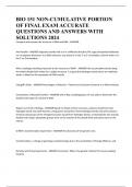 BIO 151 NON-CUMULATIVE PORTION OF FINAL EXAM ACCURATE QUESTIONS AND ANSWERS WITH SOLUTIONS 2024