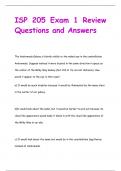 ISP 205 Exam 1 Review Questions and Answers