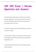 ISP 205 Exam 1 Review Questions and Answers