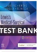 Test Bank For Lewis Medical Surgical Nursing 12th edition Latest Updated 2024|Chapter 1-69 Complete Chapters Solutions  _100% Verified Solutions- With 24 x 7 Help