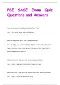 PSE SASE Exam Quiz Questions and Answers