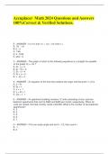 Accuplacer Math 2024 Questions and Answers 100-Correct & Verified Solutions.