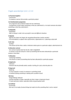 English 2.1 - Glossary Chapter 1 t / m 4