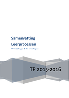 Samenvatting leerprocessen TP