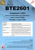 BTE2601 Assignment 3 (COMPLETE ANSWERS) 2024 (619988) - DUE 2 August 2024
