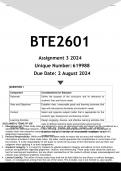 BTE2601 Assignment 3 (ANSWERS) 2024 - DISTINCTION GUARANTEED