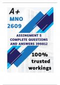 MNO2609 Assignment 5 (COMPLETE ANSWERS) Semester 2 2024 (399812) - DUE 19 July 2024