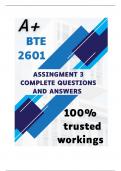 BTE2601 Assignment 3 (COMPLETE ANSWERS) 2024 (619988) - DUE 2 August 2024