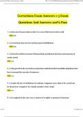 Corrections Officer Exam Answers 1-3 Questions and Answers Updated (2024 / 2025) (Verified Answers)