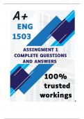 ENG1503 Assignment 1 (COMPLETE ANSWERS) Semester 2 2024 (594818) - DUE 14 August 2024