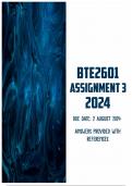 BTE2601 Assignment 3 2024 | Due 2 August 2024