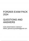 FOR2605 Exam pack 2024(Questions and answers)