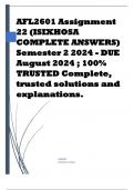 AFL2601 Assignment 22 (ISIXHOSA COMPLETE ANSWERS) Semester 2 2024 - DUE August 2024 ; 100% TRUSTED Complete, trusted solutions and explanations