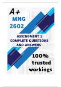 MNG2602 Assignment 1 (COMPLETE ANSWERS) Semester 2 2024 - DUE 28 August 2024