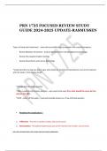 PRN 1725 FOCUSED REVIEW STUDY  GUIDE 2024-2025 UPDATE-RASMUSSEN 