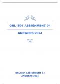 GRL1501 ASSIGNMENT 4 ANSWERS 2024