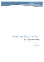 Vaardigheidsopdracht Psychogerontologie (S45321)