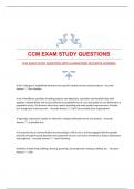 CCM EXAM STUDY QUESTIONS WITH GUARANTEED ACCURATE ANSWERS