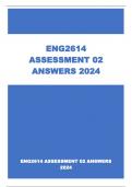 ENG2614 ASSESSMENT 02 ANSWERS 2024