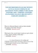 NUR 209 MIDTERM EXAM 2024 NEWEST  ACTUAL EXAM COMPLETE 230  QUESTIONS WITH CORRECT DETAILED  ANSWERS (100% VERIFIED ANSWERS)  EXCELSIOR COLLEGE (BRAND NEW!!) /  ALREADY GRADED A+