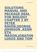 SOLUTIONS MANUAL AND PACKAGE DEAL FOR BIOLOGY CHAPTER 2 BY PETER RAVEN,GEORGE JOHNSON ,KENNETH MASON,JONATHAN LOSOS AND TOM DUNCAN LATEST UPDATE