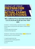 RBC 1 California P.O.S.T Test Study Guide (LDs 2,3,5,15,16,20 and 39) 85 Qs & Ans/ 2024-2025.