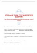 APEA AANP EXAM TESTBANK REVIEW QUESTIONS WITH GUARANTEED ACCURATE ANSWERS