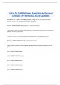 Intro To CAISS Exam Question & Correct  Answer (A+ Graded) 2024 Updates