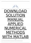 DOWNLOAD SOLUTION MANUAL APPLIED NUMERICAL METHODS WITH MATLAB CHAPRA 3RD EDITION