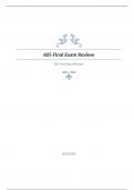 605 Final Exam Review Question and answers 100% correct 