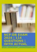 NCP-DB EXAM 2024 | 114 QUESTIONS | WITH ACTUAL ANSWERS!!